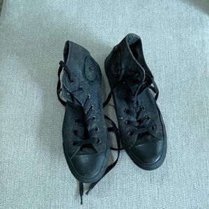 All black converse high tops